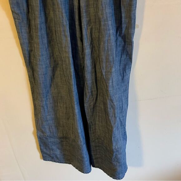 Dizzy Lizzy Chambray Jumpsuit Wide Leg Short Pants w/ Belt Sz XS Gorgeous - Picture 6 of 8